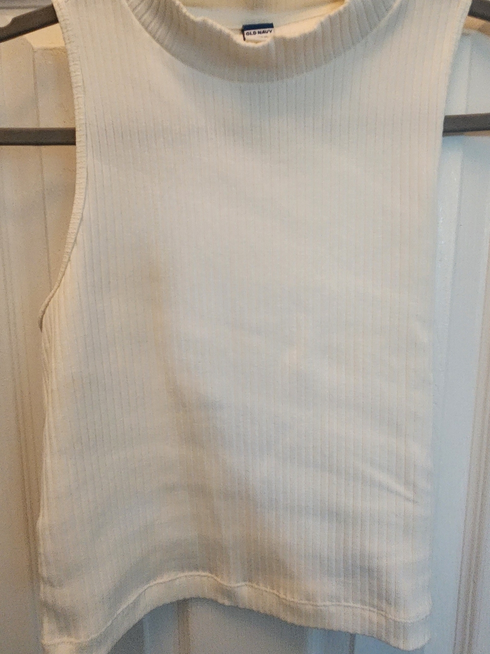 Old Navy Cream Ribbed Tank Top